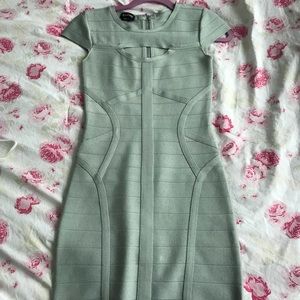 Light green Bebe bandage dress